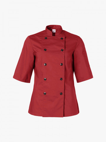 Red wool blend short coat